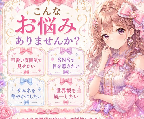 キラキラ可愛い広告風イラスト画像を制作します キラキラ可愛い世界観を、伝わる一枚に。 イメージ2