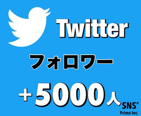 Twitterフォロワー「5000人」増やします 【最短即日完了】保証あり｜早期納品｜最大5万人 イメージ1