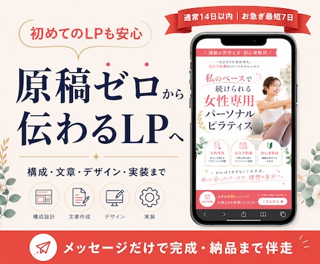 原稿ゼロからLP完成まで一貫制作します イメージ1