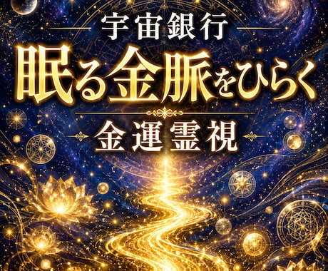 金運霊視｜宇宙銀行に眠るあなたの金脈を読み解きます 豊かさの流れと受け取りの器を照らす イメージ1