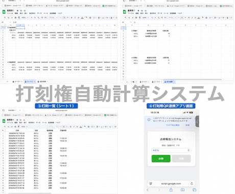 小規模向け低コストQR勤怠管理システムを構築します スマホで１秒打刻！初期費用のみの買い切り型で月末集計を自動化 イメージ1