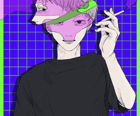 中毒性のあるアイコンを描きます 笑っている子を書くのが得意です。 イメージ1