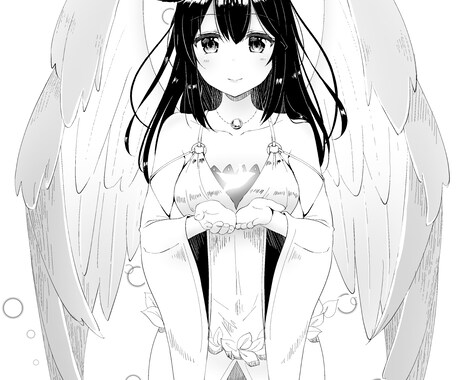 モノクロ◆萌え系の可愛いイラスト描きます 同人や小説の挿絵等（グレーor２値） イメージ2