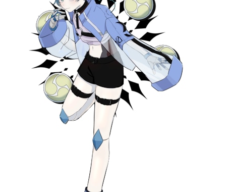 キャラクター立ち絵イラスト描きます 前後感、動きのあるイラストをご希望の方に イメージ2