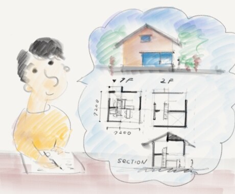 スイスで学んだ建築家が、やさしい住環境を考えます (手書き、スケッチ、3Dも可)北欧系デザインがお好きな方へ イメージ1