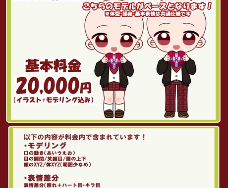 格安でバレンタイン用SDモデル受け付けます 2/13までに納品！イラスト+モデリング込みです イメージ2