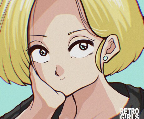 似顔絵などのイラストを制作します 画風は添付画像のようなレトロアニメ風にて制作いたします。 イメージ2