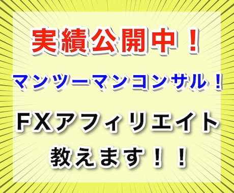 FXアフィリエイトのやり方教えます 長期間マンツーマンコンサルさせて頂きます。 イメージ1
