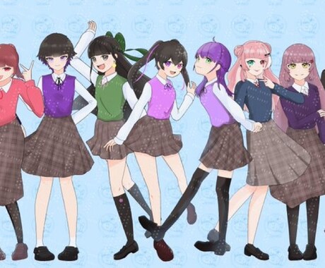 駆け出し活動者様オススメ！サムネ・1枚絵描きます 【見積必須】歌みた/配信/活動者/FA/彩度高め イメージ2
