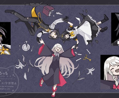 歌みた用のMVイラスト複数枚制作します 最低2枚〜！イラスト複数枚でMVを賑やかにしませんか？ イメージ2