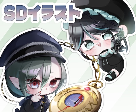 もちっとしたかわいいSDイラスト描きます 配信活動、グッズ、観賞用などで使えます！ イメージ1