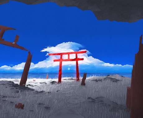 背景や風景メインの一枚絵を制作いたします 感情に訴えるイラストを制作します。MVのサムネイルなどに。 イメージ2