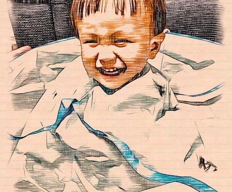 写真を手書き風にします ペット・子供の写真を手書き風に加工します イメージ2