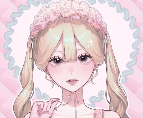 華やかで可愛らしいイラスト描きます SNSアイコンや歌ってみた動画など、幅広くご対応いたします♪ イメージ1