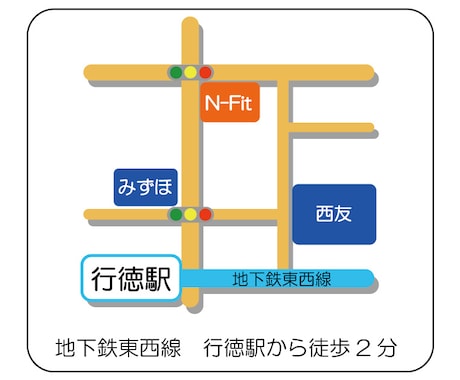 自作資料に！簡略化したマップ・案内図のみ作成します 自作パンフや資料などに色々使える地図を安価な価格でご提供！ イメージ2