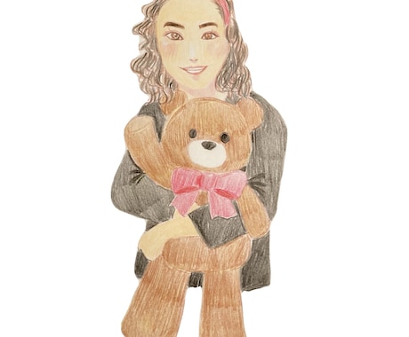 優しいタッチの絵を描きます 色鉛筆などでの似顔絵を描きます！ イメージ1