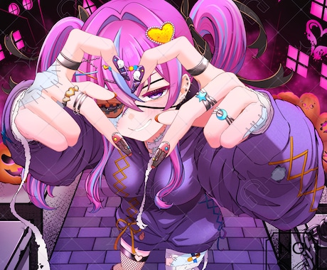 商用利用可！グッズ化可！一枚絵イラストを描きます ライバー活動をお手伝い！サムネ/歌みた/パネル開け/おはV イメージ2
