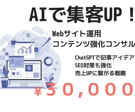 AIで集客UP！Webサイト運用支援します 売上UPへ導くAI活用コンテンツ戦略 イメージ1