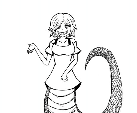 人外キャラを専門にオリジナルキャラクターを描きます 人外キャラ専門でオリキャラを描きます イメージ2