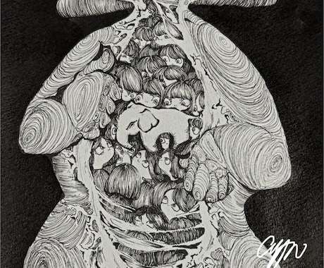 奇妙な絵をかきます お部屋やお店にも。ぴったりな作品描きます。 イメージ2