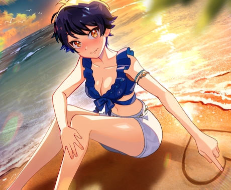 光の表現が美しく綺麗なイラストを描きます ボカロなどの楽曲のサムネイル、観賞用に如何でしょうか イメージ2