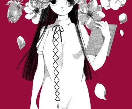 レトロな美少女のモノクロイラストお描きします 挿絵やアイコン、ヘッダー等に使えます耽美目を惹くイラスト！ イメージ2