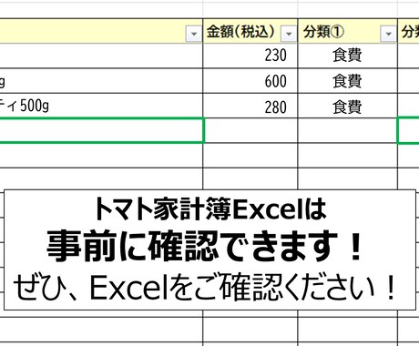 家計簿Excelでのグラフの作成のしかた教えます 当方提供の家計簿Excel限定(メッセにて提供致します) イメージ2