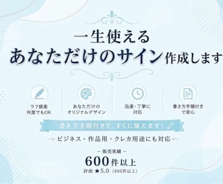 ビジネス、作家・VTuber等、多分野で作成します イメージ1