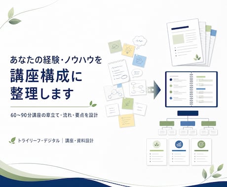 あなたの経験やノウハウを講座構成に整理します イメージ1