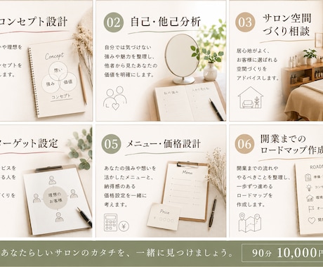 サロン開業前後のブランディング設計をお手伝いします 「なんとなく開業」ではなく「選ばれる理由」があるサロンへ イメージ2