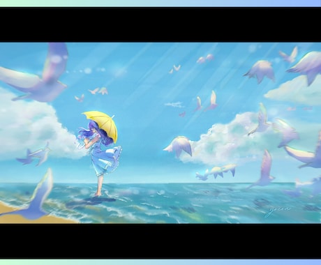 歌ってみた・MV用｜幻想的な一枚絵を制作します 幻想・エモ・透明感｜楽曲の雰囲気を映像的に表現します イメージ2