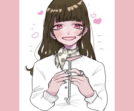 透明感ある女の子のアイコン描きます イメージ1
