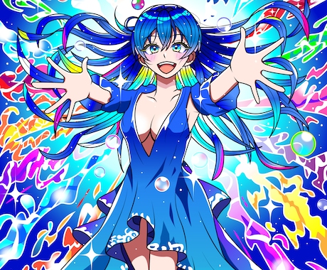 AdobeIllustratorでイラスト描きます 鮮やかな色彩とハッキリした線画で印象に残る一枚を制作します。 イメージ1