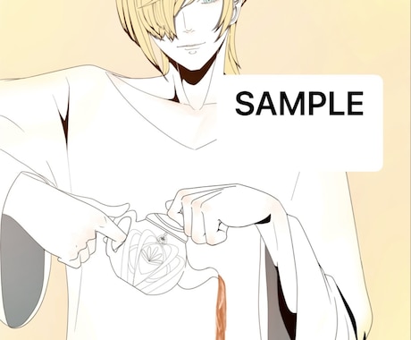 アイコンイラストとかバストアップとか腰上描きます モノクロに少し色が乗ってる位の画風なので、比較的安価です。 イメージ2