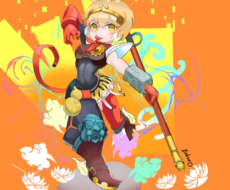 キャラクターイラストを描きます あなたの想像したオリジナルキャラクターを一枚絵で表現します イメージ1