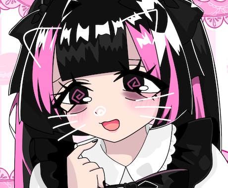 SNSのアイコン〜1枚絵かきます 地雷系〜V様の1枚絵等描きます！最短1日納品致します！ イメージ2