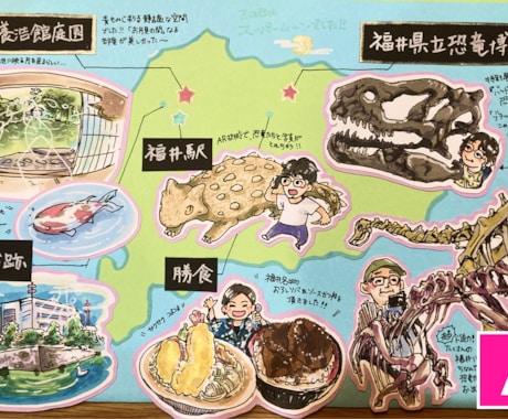 手書きの温かみ！旅の思い出イラストマップ描きます イメージ1