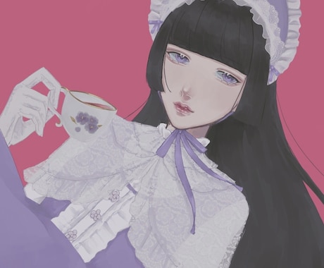 魅力的な艶っぽいイラスト、アイコンを制作します 耽美、かわいい、艶っぽいイラスト イメージ2