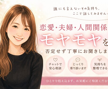 往復5通であなたの心一緒に整えていきます 恋愛・夫婦・人間関係のモヤモヤを否定せず丁寧にお聞きします イメージ1