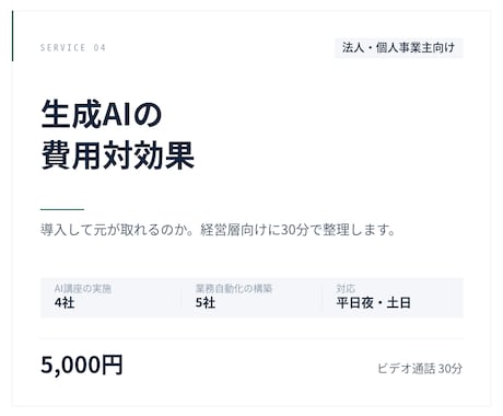 生成AIの費用対効果を解説します 経営層向け。導入の判断材料を30分で イメージ1