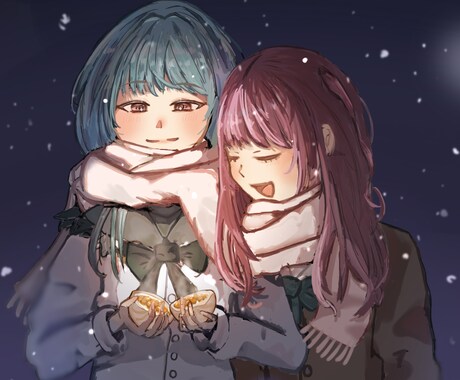 優しい色合いで可愛い女の子を描きます 厚塗りイラスト好きな方におすすめ！細かい背景も得意です。 イメージ2