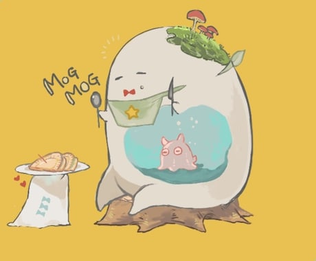 不思議な生物かきます ゆるふわでいろんなものを吸収、食べる、生やす、生かすモノ イメージ1