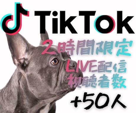 2時間限定✨ライブ配信視聴者50人増やしますます Tiktok✨配信を盛り上がっている空間に変える即効ブースト イメージ1