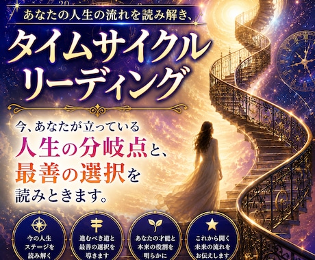 今、人生のタイミングを読む鑑定します 動くべき？待つべき？タイムサイクルから読み取ります。 イメージ1
