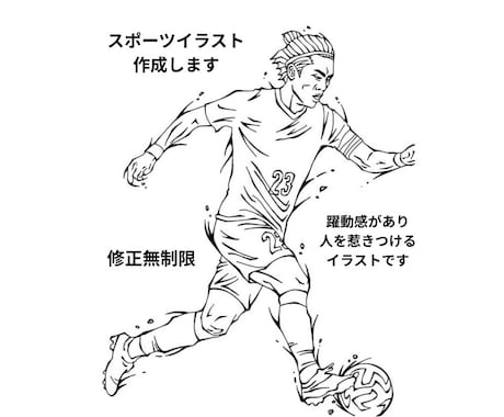 修正無制限！！迫力あるスポーツイラスト作成します イメージ1