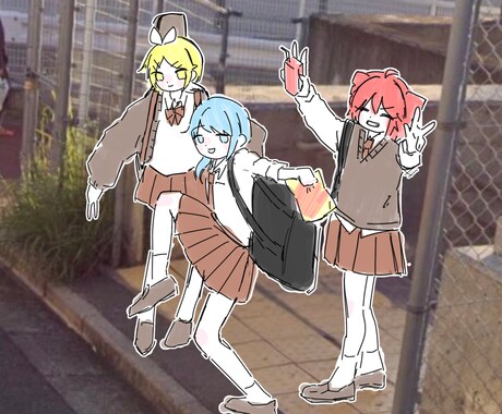 ゆるくてかわいいイラスト描きます シンプルめな線と塗りでワンポイントにも◎ イメージ2