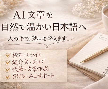 温かく読み手の心に届く文章修正します 【リライト・校正】SEO・共感。心の動きを意識して整えます イメージ2