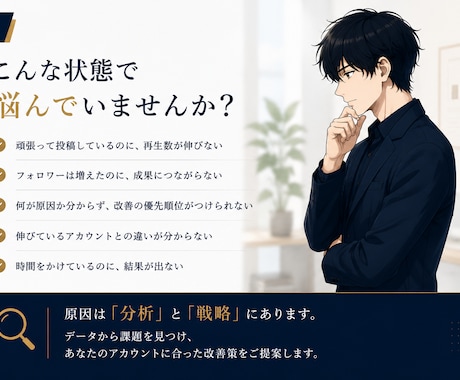 ショート動画を分析し改善戦略をご提案します ブランド・市場・競合まで分析する改善レポート イメージ2