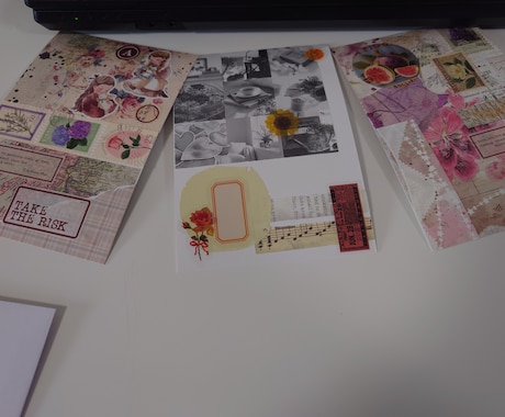 世界に一つだけのコラージュお作りします コラージュで手掛けた葉書や写真立てお作りします。 イメージ1