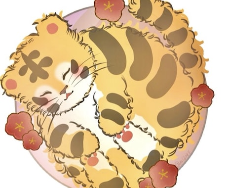 可愛いもふもち動物のイラスト画 額縁付き さくらもちとねこのイラスト素材 [88092672] - PIXTA